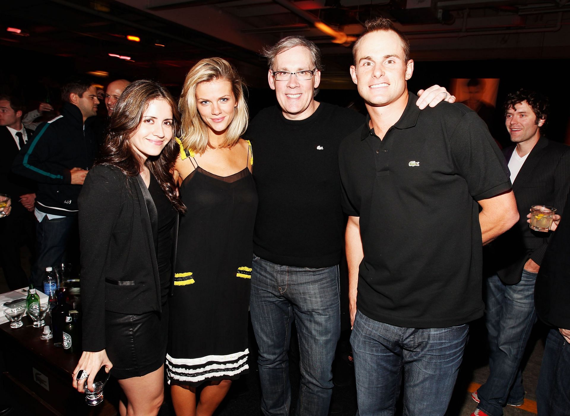 Andy Roddick and Brooklyn Decker at a party